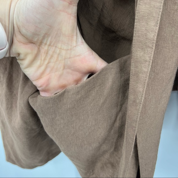 Crea Concepts Linen Blend Open Front Jacket Small - Picture 4 of 9